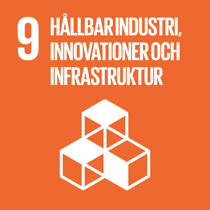 Nr 9 GLOBALA MÅLEN träarmband, hållbar industri, innovationer och infrastruktur