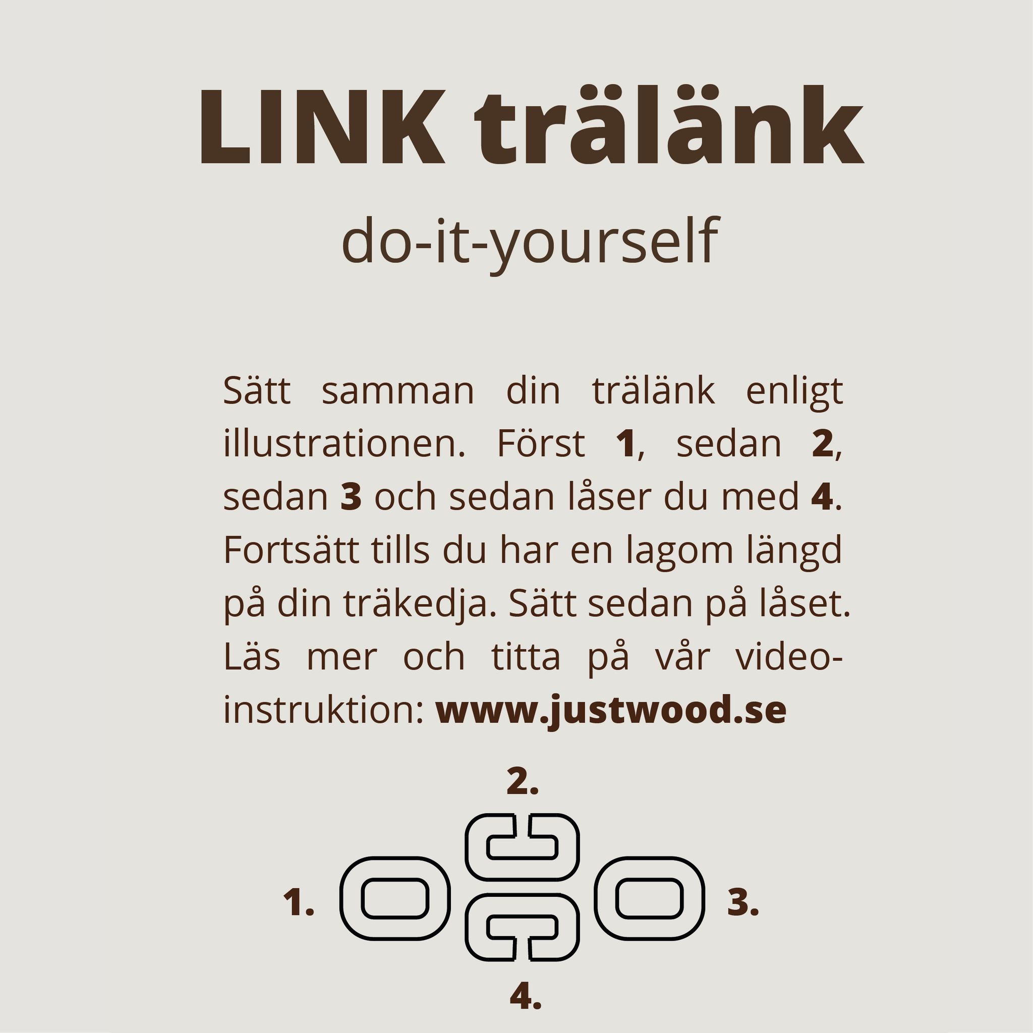 LINK trälänk DIY, armband -NY!